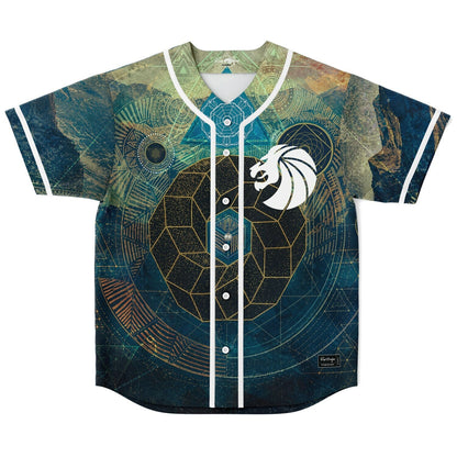 Seven Lions Dark Teal Mystical Sacred Rave Baseball Jersey