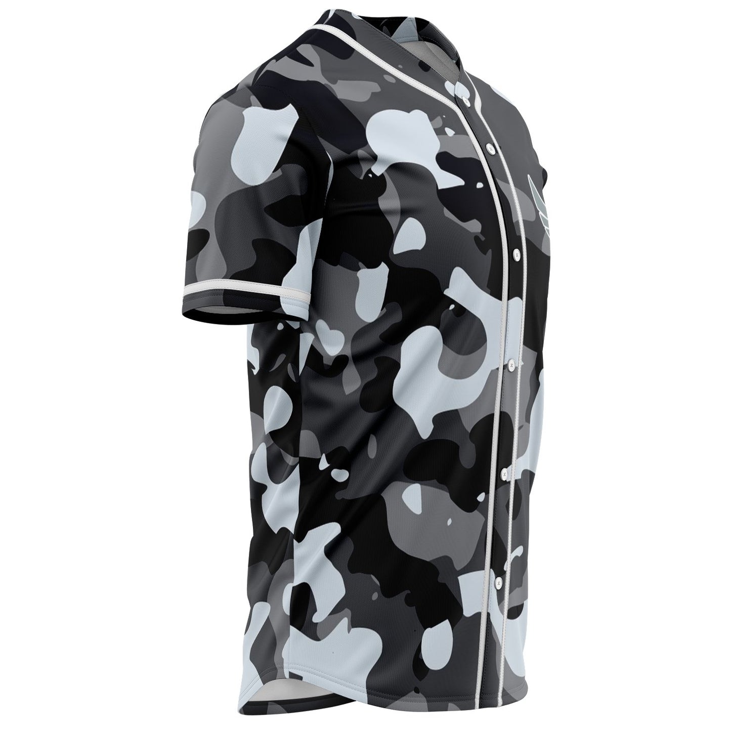 Black Camouflage Rave Baseball Jersey