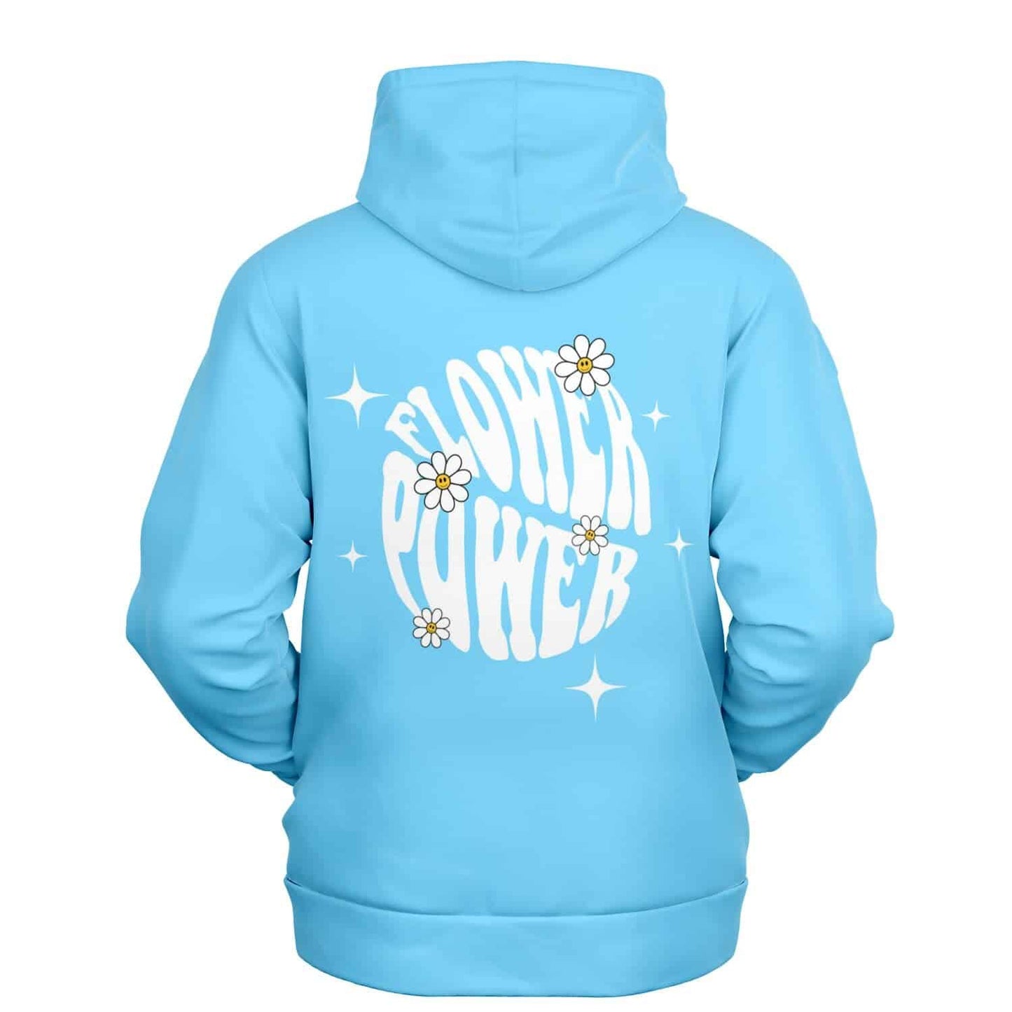 Flower Power Retro Daisy Blue Rave Hoodie