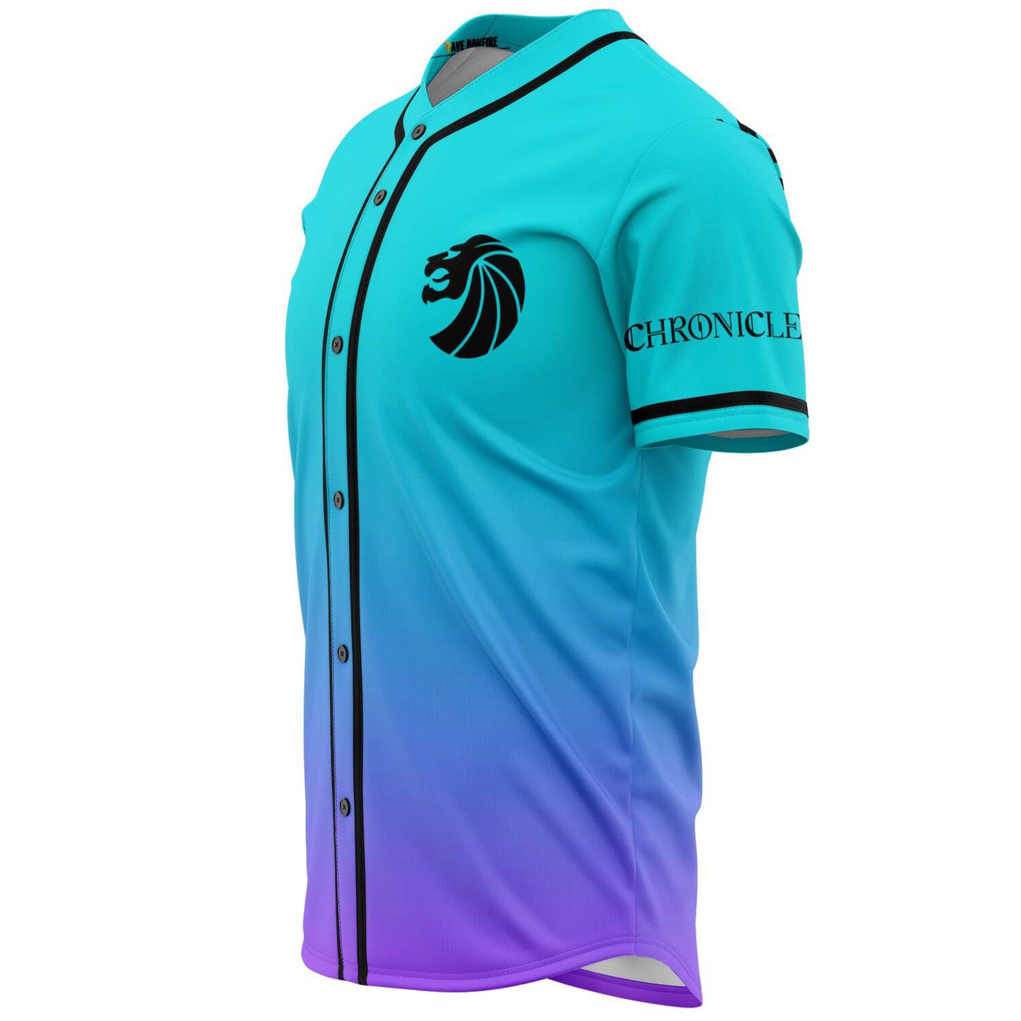 Seven Lions Teal Lion Head Rave Baseball Jersey