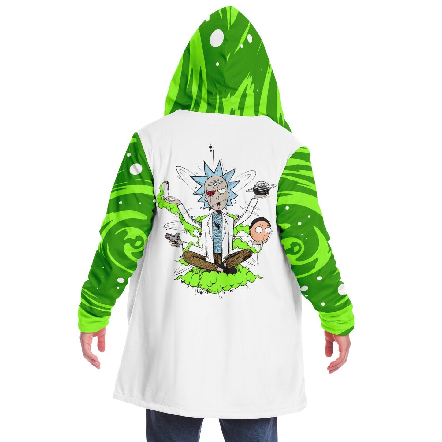 White Body Green Portal Rave Cloak