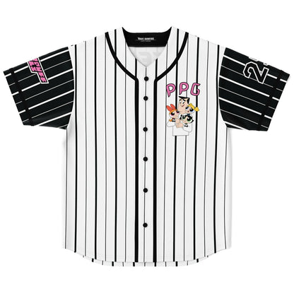 White Pinstripe Baseball Rave Baseball Jersey