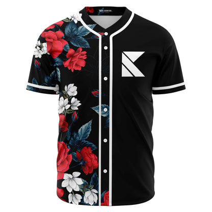 Kaskade Black Floral Rave Baseball Jersey