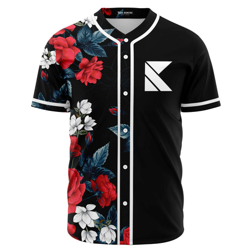 Kaskade Black Floral Rave Baseball Jersey