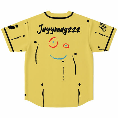 Pale Yellow Minimalist Hand Rave Baseball Jersey