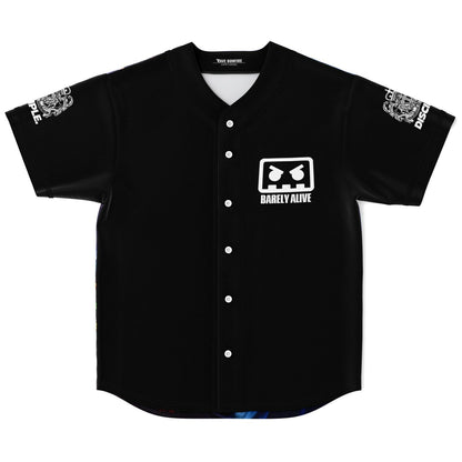 Barely Alive Black View Delorean Rave Baseball Jersey