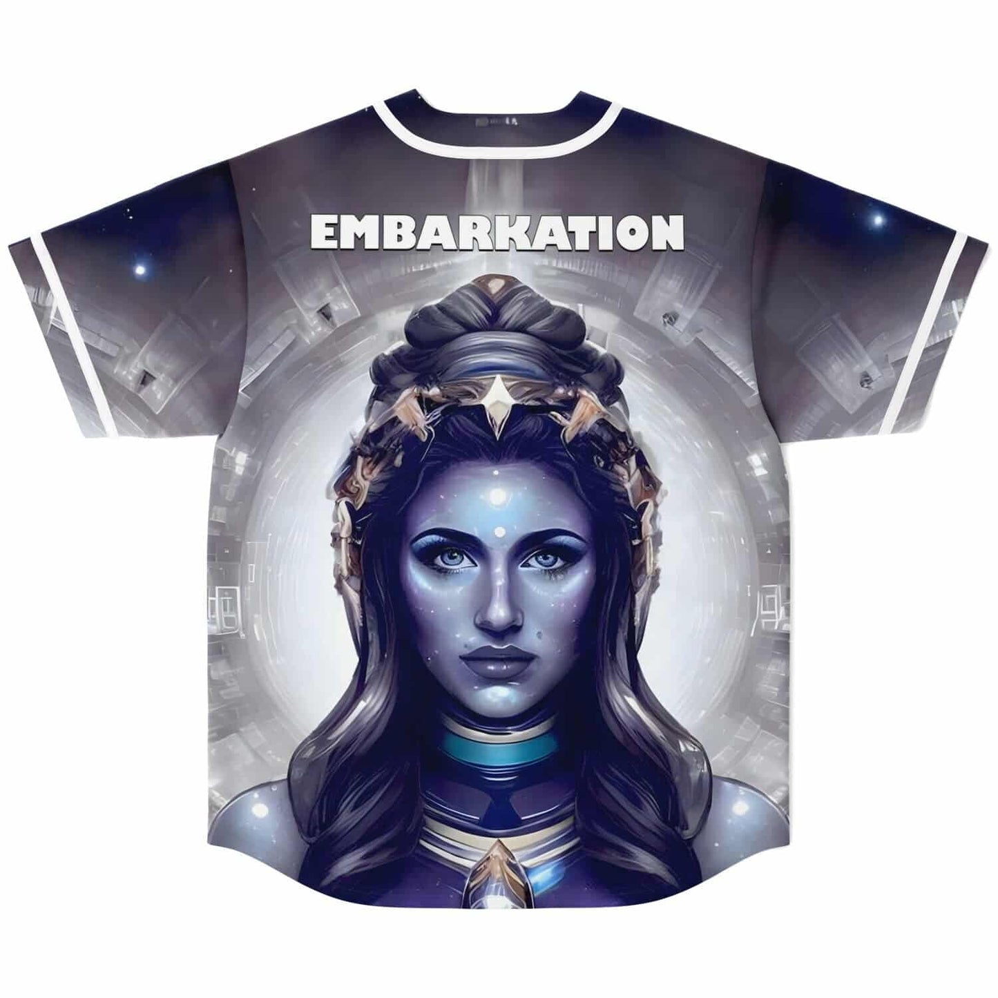 Polarity Dark Navy Cosmic Nebula Rave Baseball Jersey