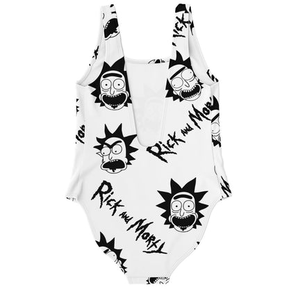 White Cartoon Character Rave Swimsuit