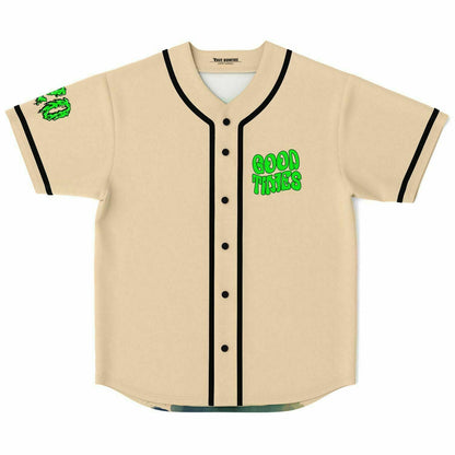 Cream Cannabis Rave Baseball Jersey
