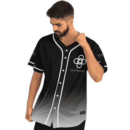 Alesso Black White Interlocking Rings Rave Baseball Jersey