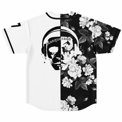 Masquerade Black White Split Rave Baseball Jersey
