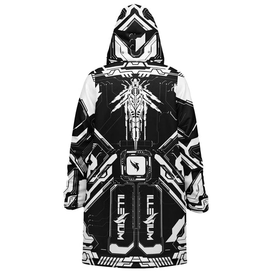 ILLENIUM Black White Futuristic Cyber Rave Cloak