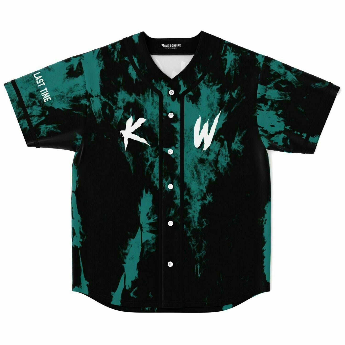 Kai Wachi Black Grungy Tie Rave Baseball Jersey