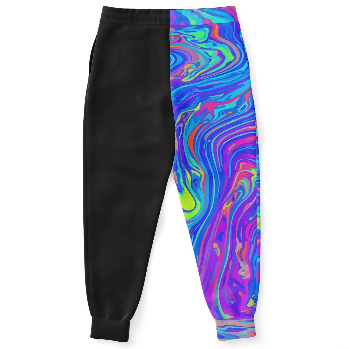 Black Paired Split Rave Joggers