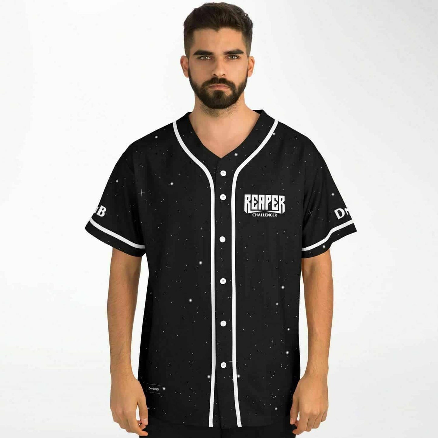 Reaper Black Starfield Rave Baseball Jersey