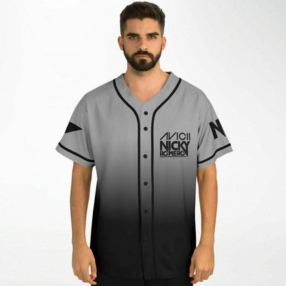Avicii Grey Black No Illustrative Rave Baseball Jersey