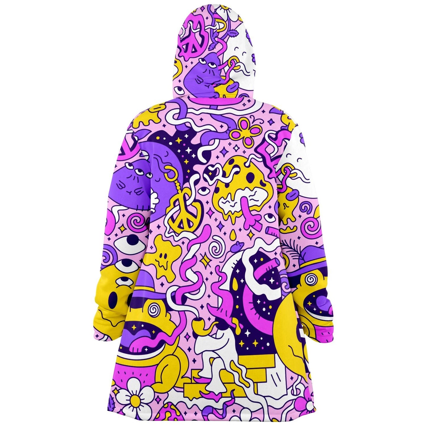 Pastel Pink Dense Cartoon Rave Cloak