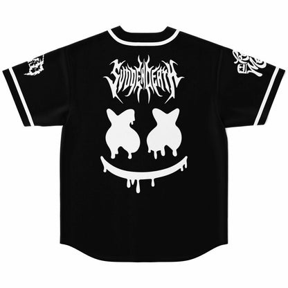 SVDDEN DEATH Black Dripping Mask Rave Baseball Jersey