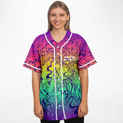 LSDREAM Full Rainbow Psychedelic Dripping Rave Baseball Jersey