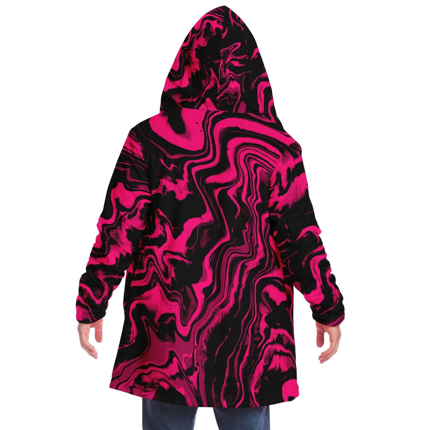 Hot Pink Swirling Liquid Rave Cloak