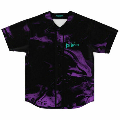 Kai Wachi Black Liquid Marble Rave Baseball Jersey