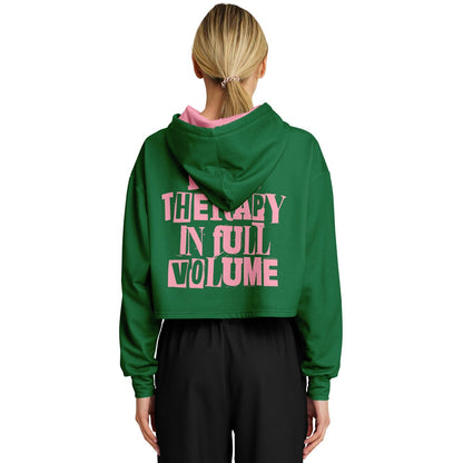 Bass Therapy in Full volume cropped hoodie