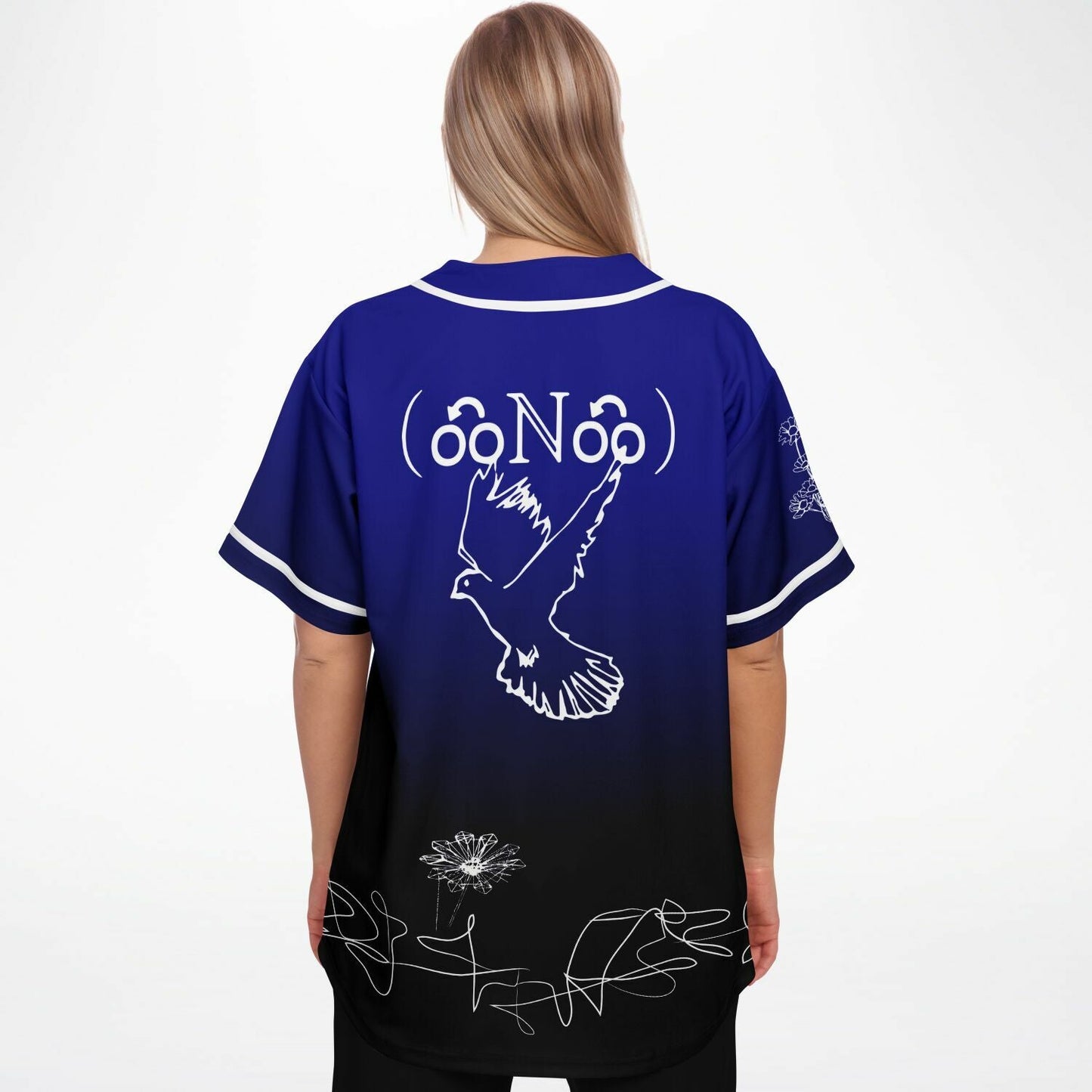 Porter Robinson Royal Blue Outline Dove Rave Baseball Jersey