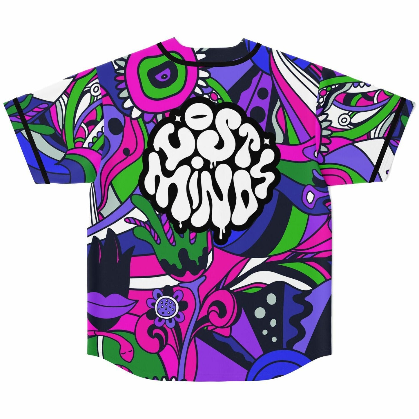 Lost Minds Hot Pink Psychedelic Swirling Rave Baseball Jersey