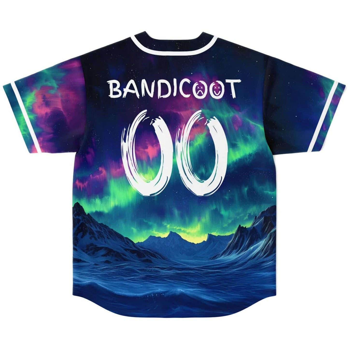 Deep Blue Aurora Borealis Rave Baseball Jersey