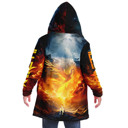 Fiery Orange Rising Phoenix Rave Cloak