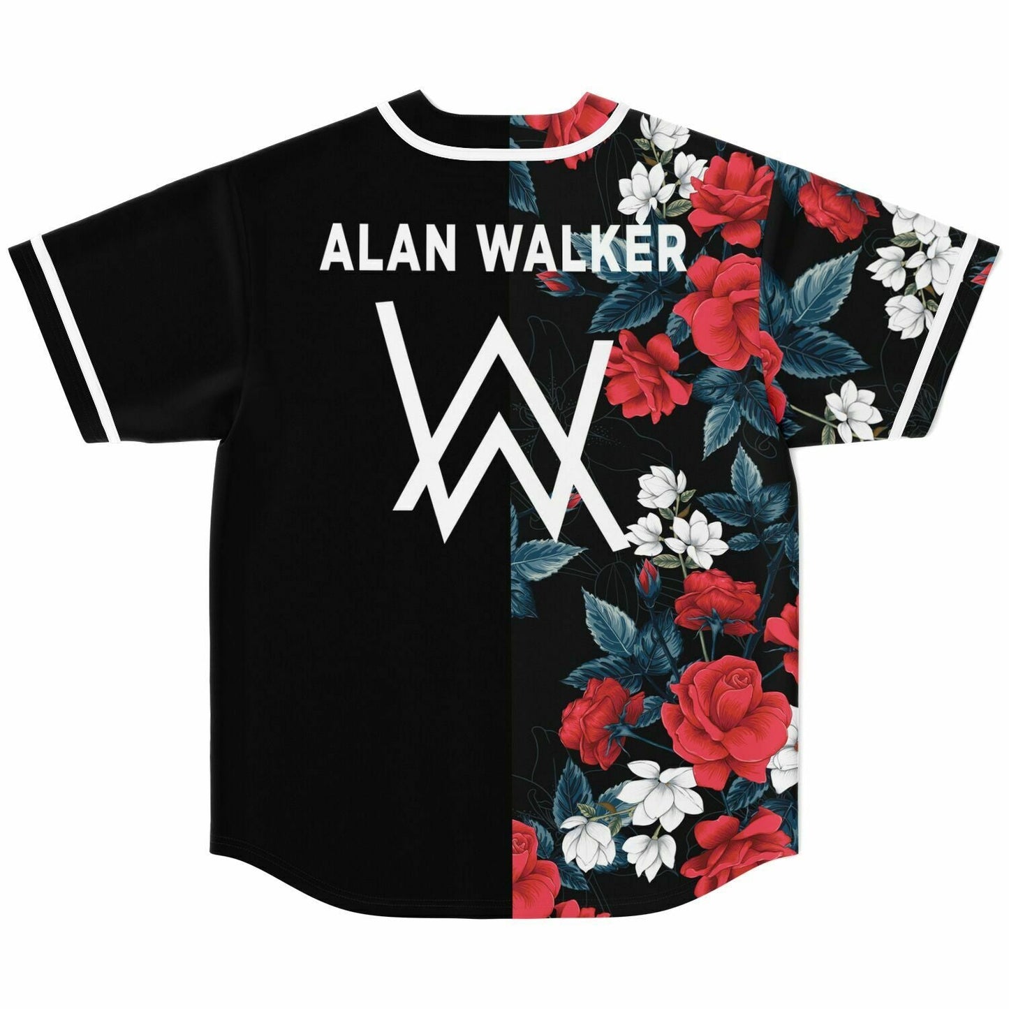 Alan Walker Black Split Rave Baseball Jersey