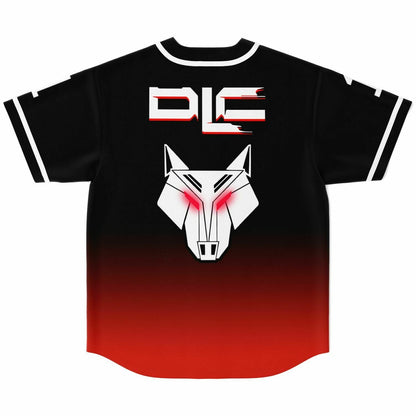 DLC Black Red Geometric Origami Rave Baseball Jersey