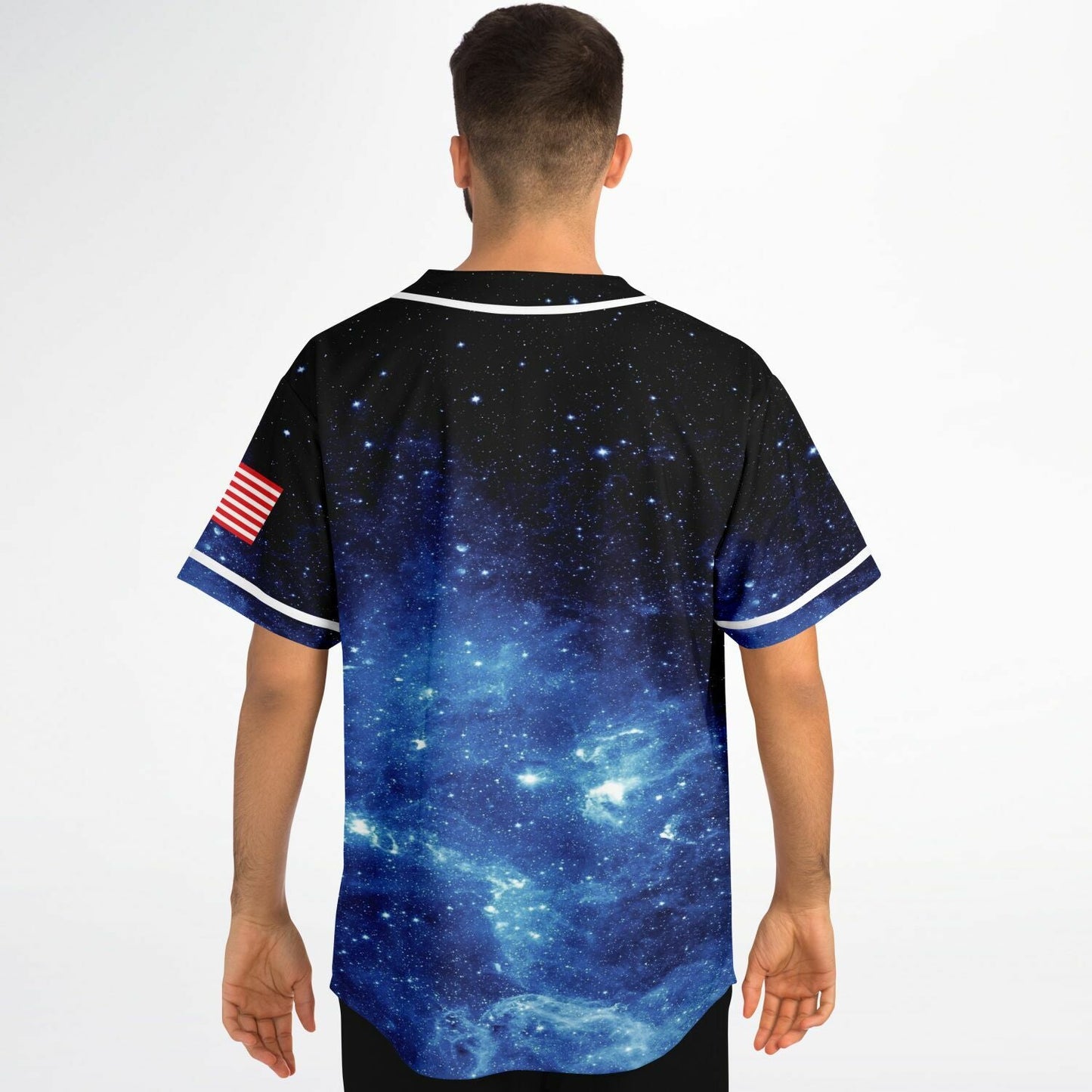 Deep Blue Starfield Rave Baseball Jersey