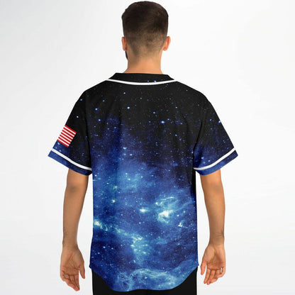 Deep Blue Starfield Rave Baseball Jersey