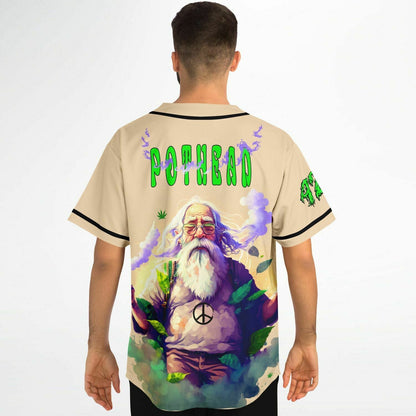 Cream Cannabis Rave Baseball Jersey