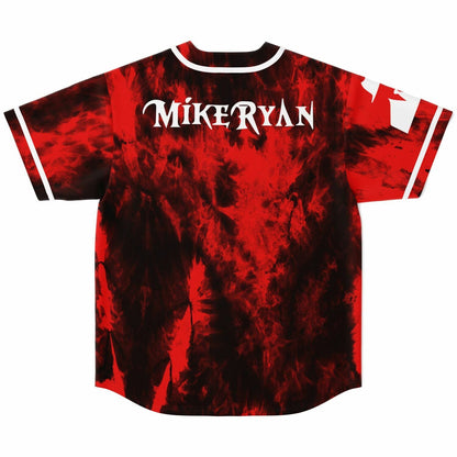 Red Black Smoky Bleach Rave Baseball Jersey