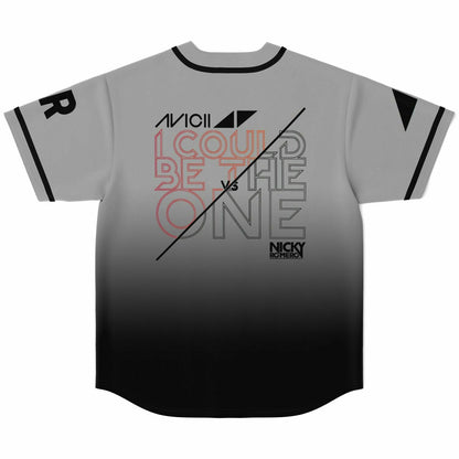 Avicii Grey Black No Illustrative Rave Baseball Jersey