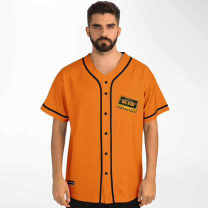 Tape B Orange Cassette Rave Baseball Jersey