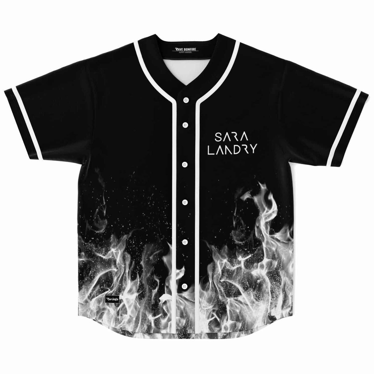 Sara Landry Black Rising White Rave Baseball Jersey