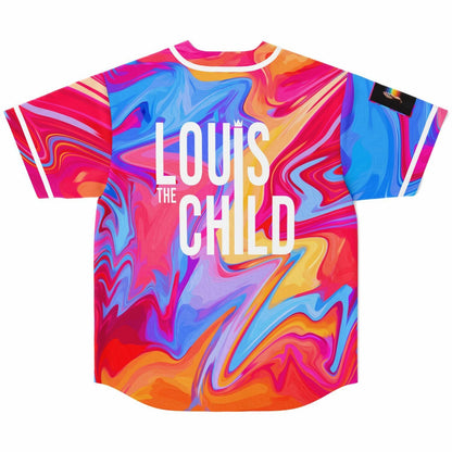 Louis The Child Vivid Marbled Crown Logo Rave Baseball Jersey