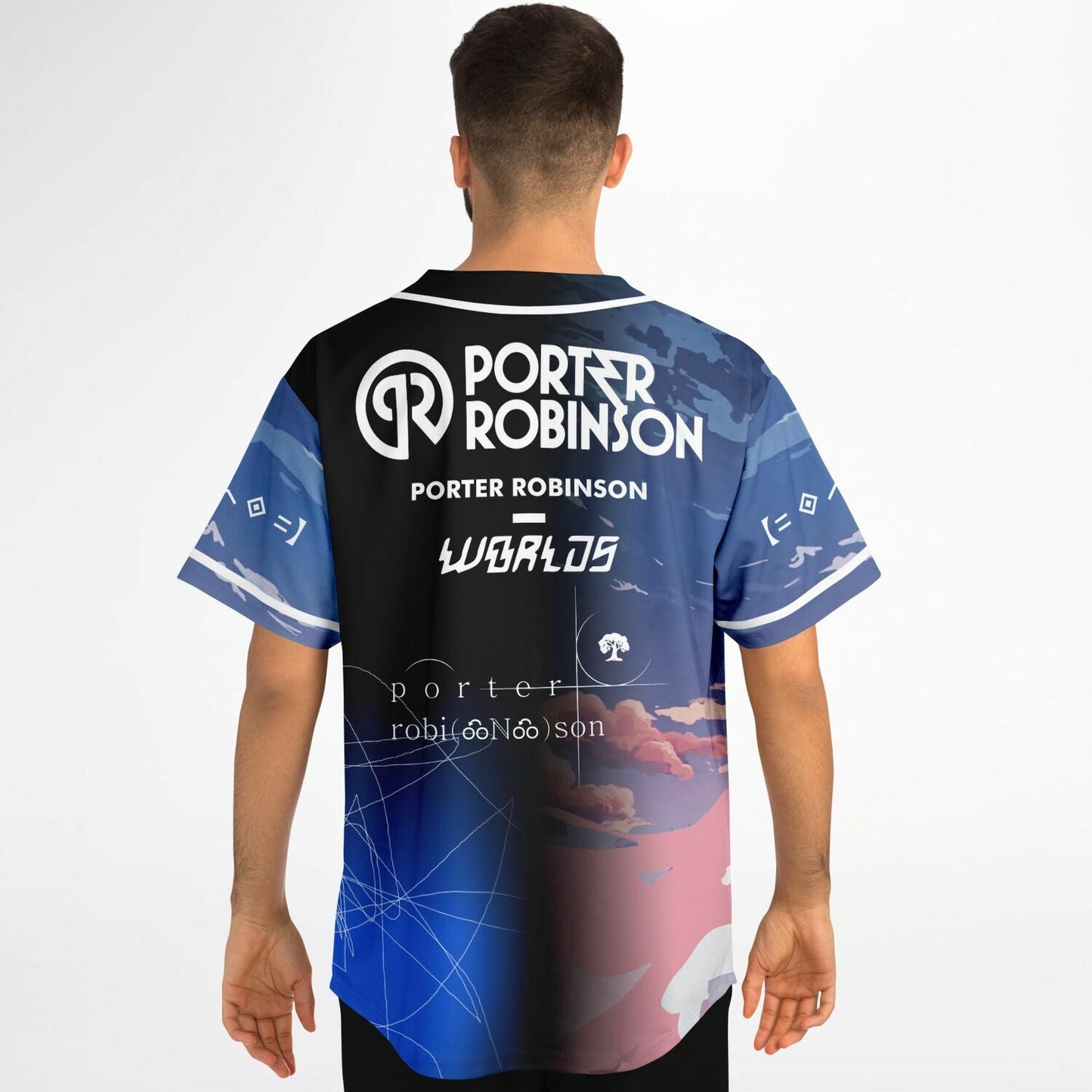 Porter Robinson Sky Blue Anime Rave Baseball Jersey
