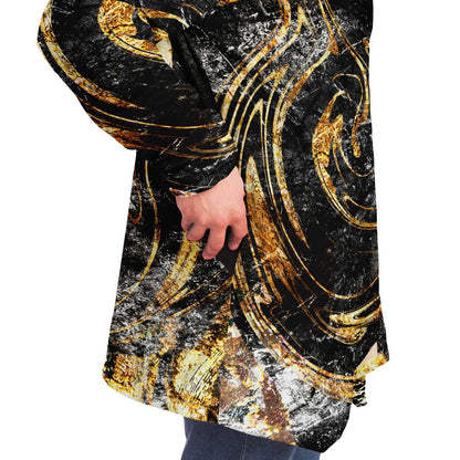 Black Gold Marbled Rave Cloak