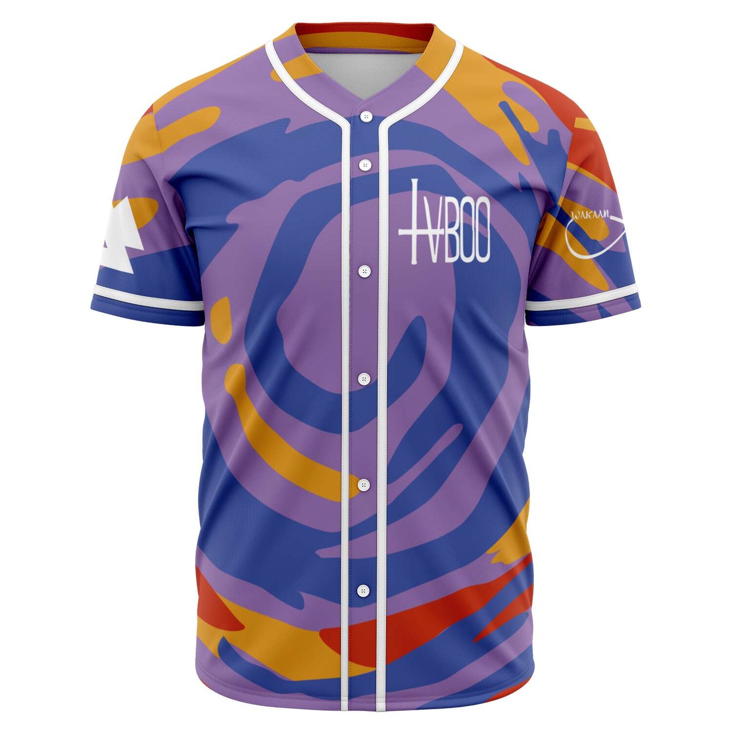 TVBOO Purple Psychedelic Spiral Rave Baseball Jersey