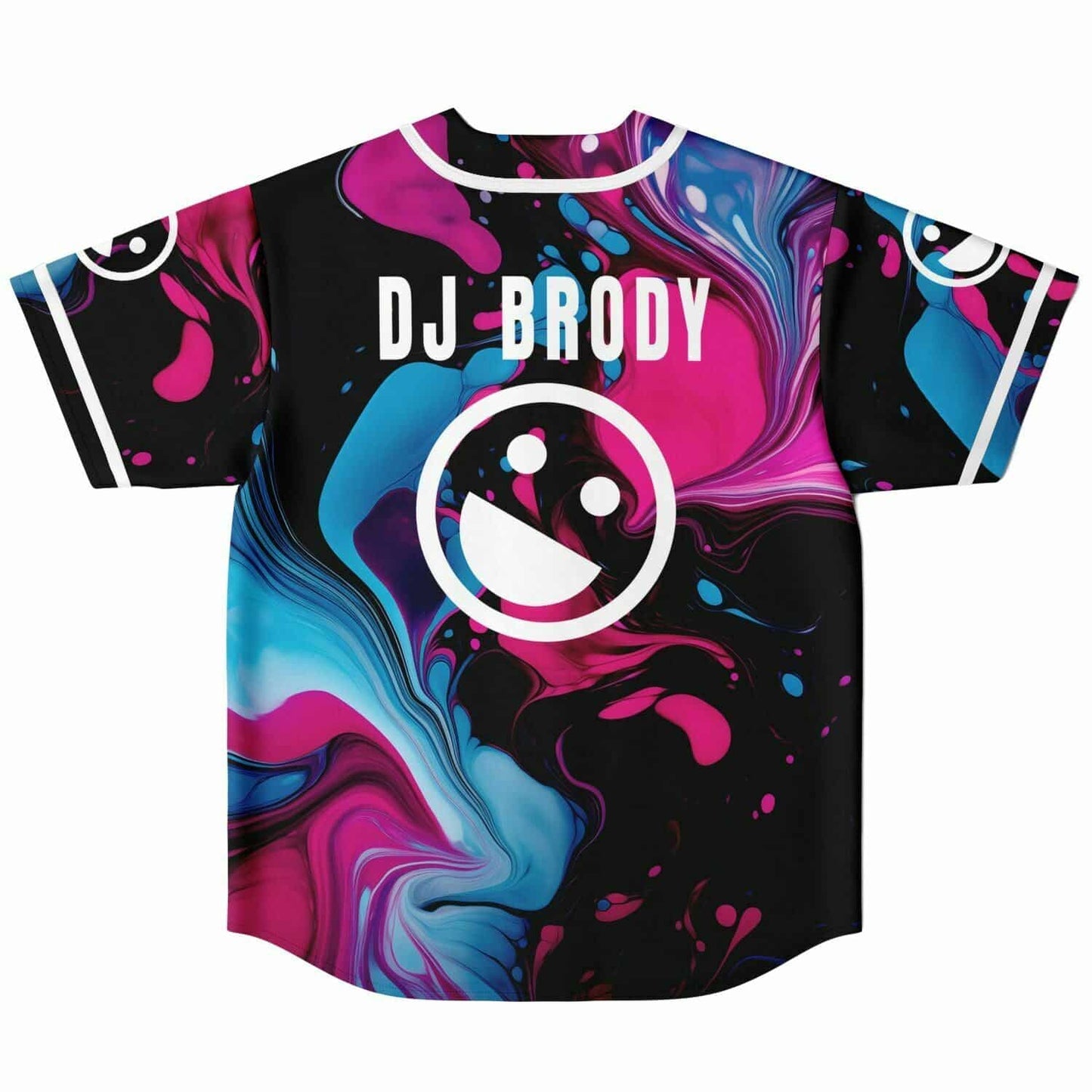 Pink & Blue Paint Pour Reversible Baseball Jersey