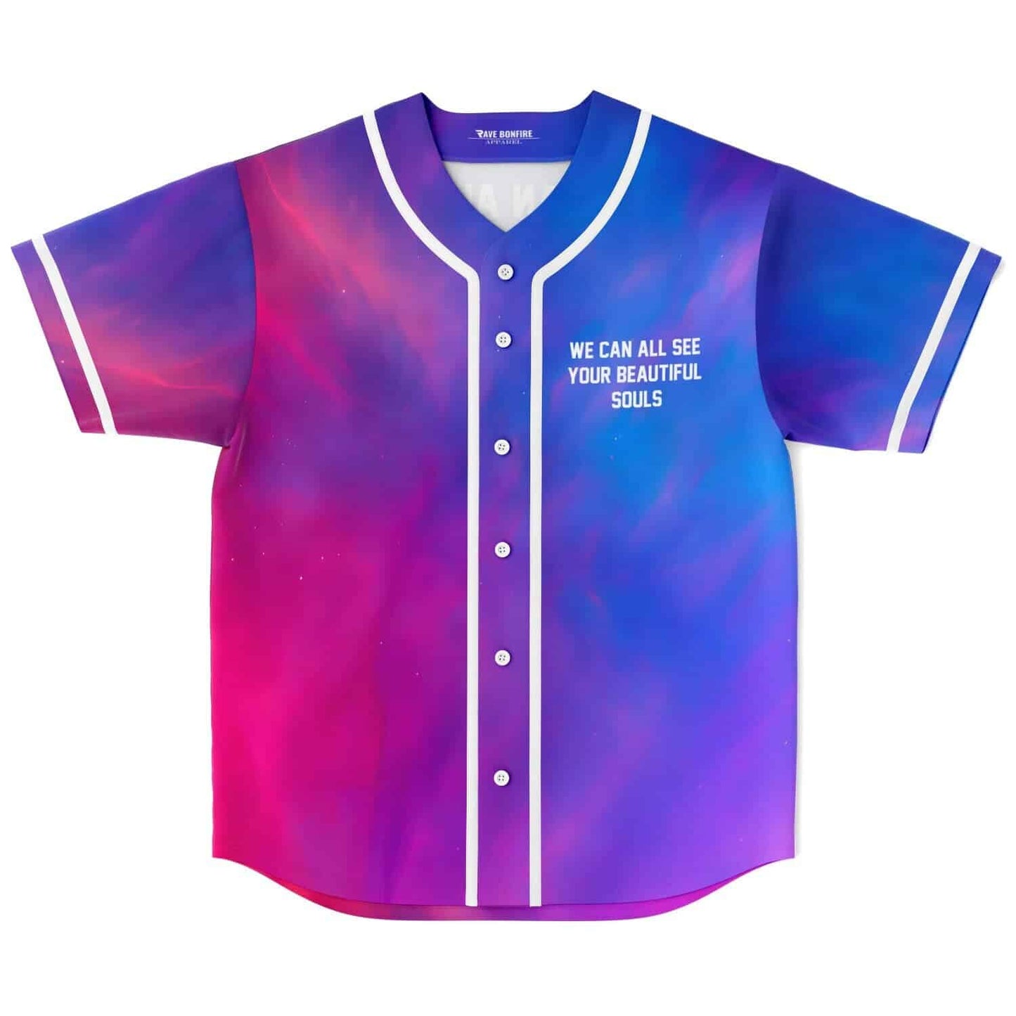 Purple Cosmic Nebula Rave Baseball Jersey