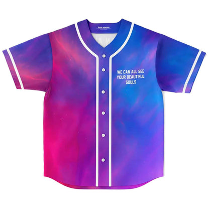 Purple Cosmic Nebula Rave Baseball Jersey