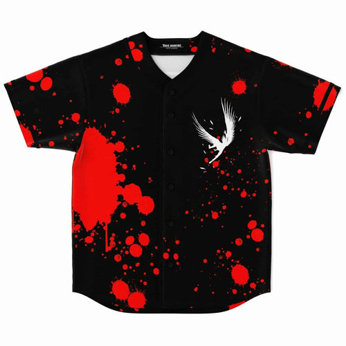 Sullivan King Black Red Splatter Rave Baseball Jersey