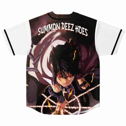 White Body Minimalist Black Rave Baseball Jersey