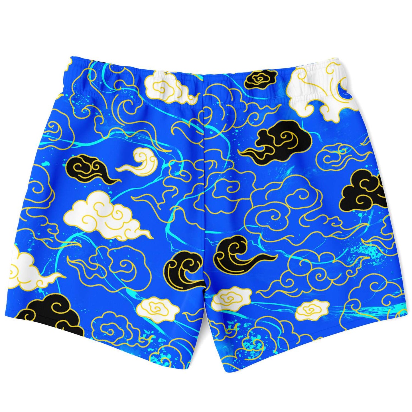 Royal Blue Asian Stylized Rave Swim Trunks