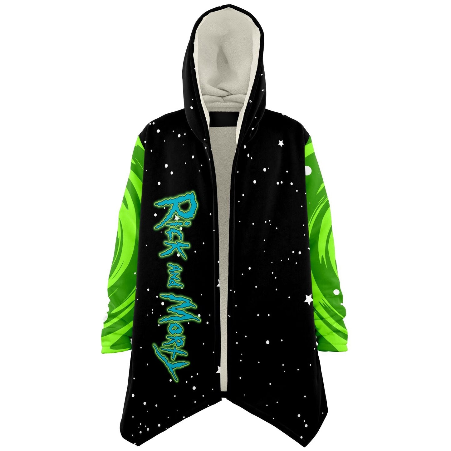 Black Green Swirling Rave Cloak